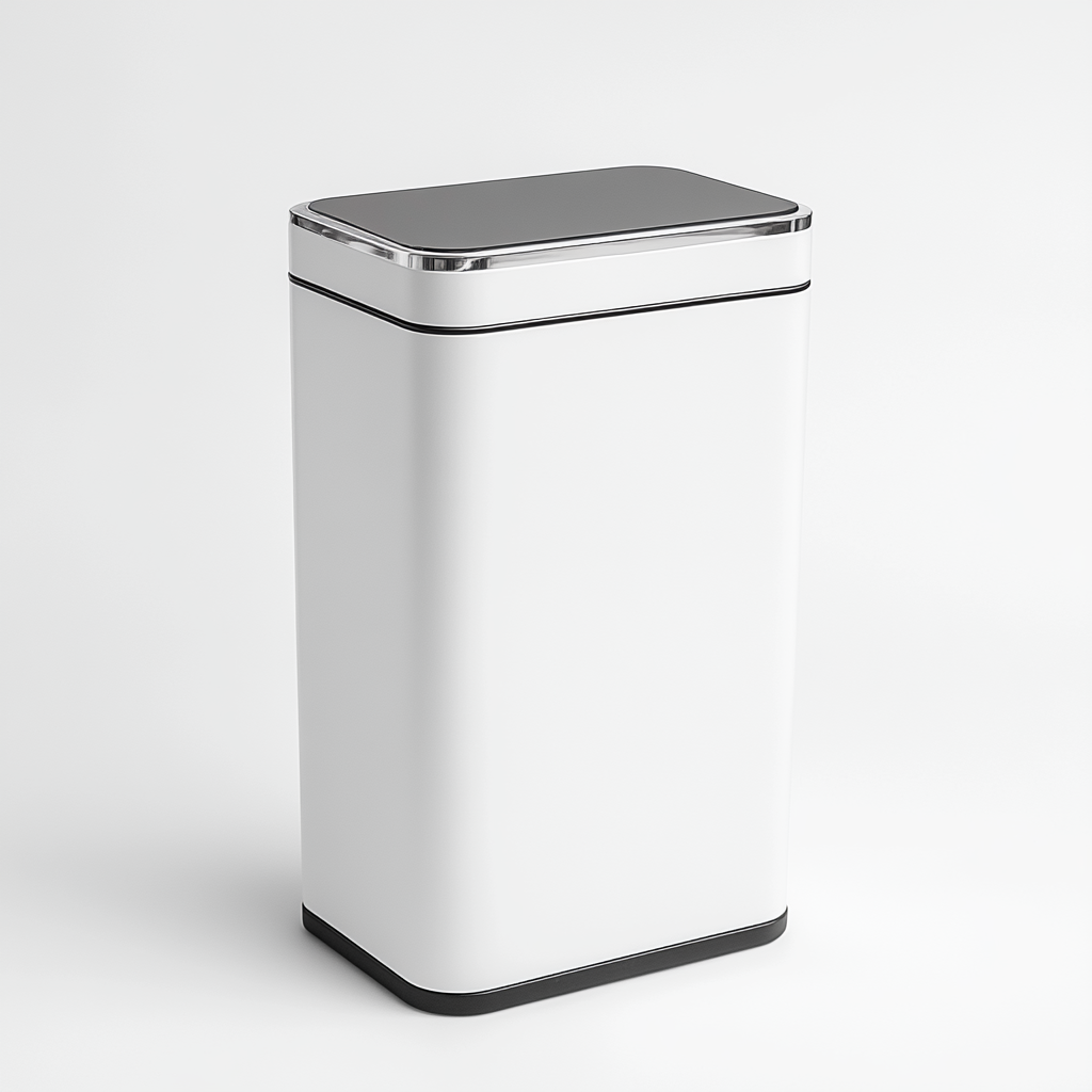 Joden 13 Gallon Smart Sensor Trash Can - Touchless Infrared Motion Sensor Lid - Fingerprint-Resistant Stainless Steel - Silent Close - White