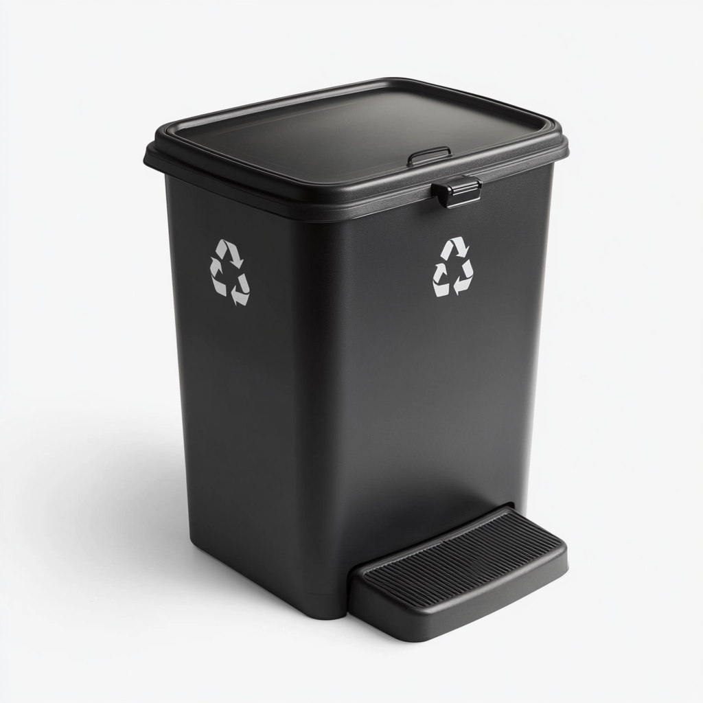 Joden 60 Liter Dual Recycling Trash Can - 2x30L Compartments - Sorting Bin for Waste & Recycling - Stainless Steel with Independent Foot Pedals - Black