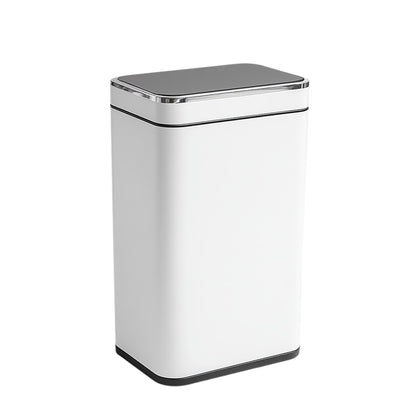 Joden 13 Gallon Smart Sensor Trash Can - Touchless Infrared Motion Sensor Lid - Fingerprint-Resistant Stainless Steel - Silent Close - White