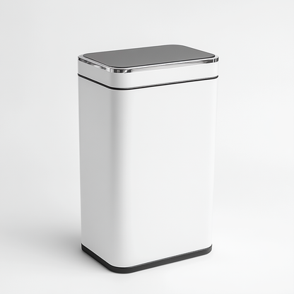 Joden 13 Gallon Smart Sensor Trash Can - Touchless Infrared Motion Sensor Lid - Fingerprint-Resistant Stainless Steel - Silent Close - White
