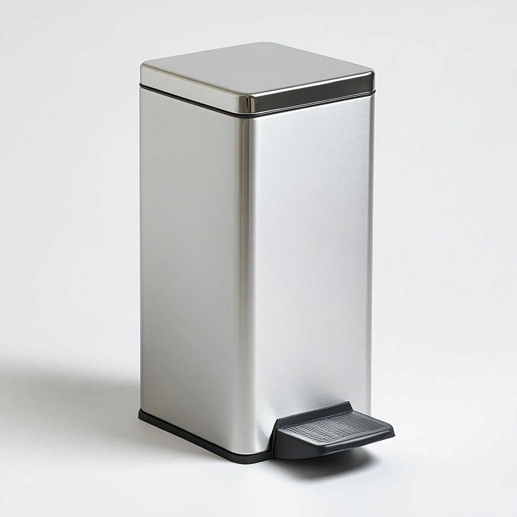 Joden Slim Step Trash Can - 2.6 Gallon Stainless Steel Waste Bin with Soft-Close Lid & Removable Inner Bucket - For Bathroom, Bedroom or Office